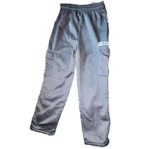 SHEIN EZwear Letter Graphic Flap Pocket Side drawstring Waist Sweatpants